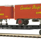 MTH 20-98753 O Canadian Pacific Flat Car with 2 PUP Trailers