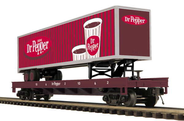 MTH 20-98766 Dr.Pepper Flatcar w/48' Trailer