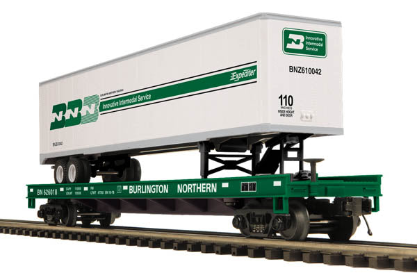 MTH 20-98769 Burlington Northern Flatcar w/Trailer