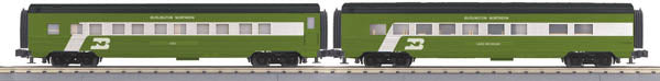 MTH 30-67555 2-CAR 60' STREAM. ABS SLEEPER/ BURLINGTON NORTHERN
