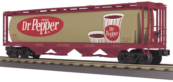 MTH 30-75368 O Dr Pepper 4-Bay Cylindrical Hopper Car