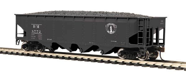 MTH 80-75005 Boston & Maine HO Scale 70-Ton Quadruple Hopper Car #8780