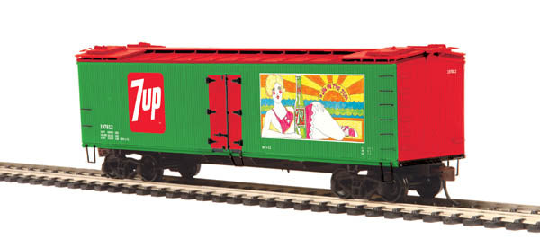 MTH 81-94013 7up HO Scale R40-2 Woodside Reefer Car