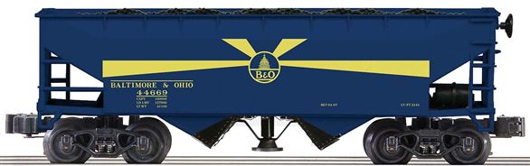 Lionel 6-22147 O Gauge B&O Operating Hopper Car w/ Coal Loads #44669