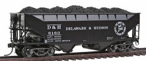 Kadee 7034 HO Delaware & Hudson 50 Ton AAR "Standard" 2 Bay Open Hopper #6160