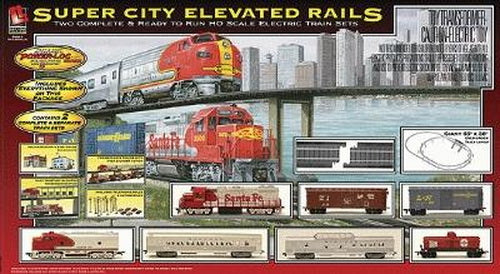 Life Like 8994 Supercity Elevated HO Gauge Diesel Train Set