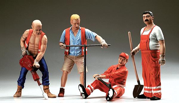 LGB 51404 Costruction Railway Worker Figures G Scale (Set of 4)