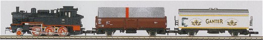 Marklin 81562 German Federal Railroad Z Gauge Steam Freight Train Set