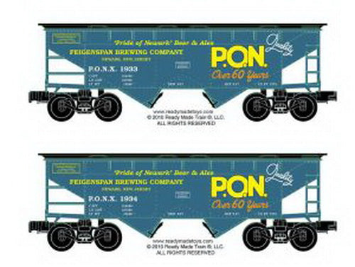 RMT 96393 O 2-Bay Cvd. Hopper Pride of Newark Beer/2pk