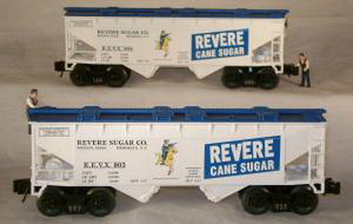RMT 96398 O Revere Sugar 2-Bay Covered Hopper (Pack of 2)