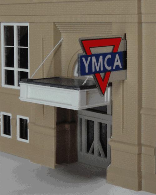 Miller Engineering 3071 O Animated Neon Sign YMCA Large Logo Double-Sided