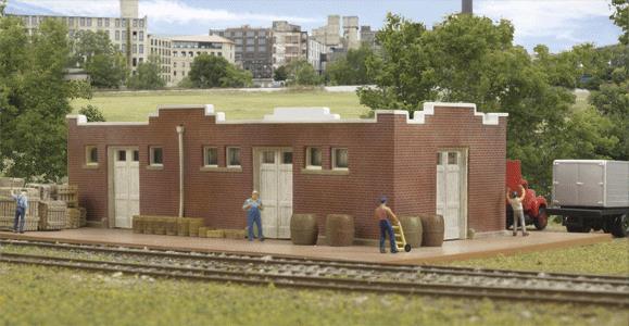Walthers 933-3804 N Scale Santa Fe-Style Brick Freight House Building Kit