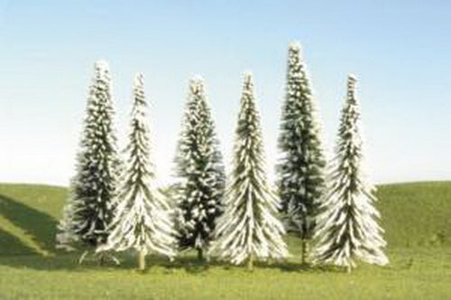 Bachmann 32154 Scene Scapes 4"-6" Pine Trees with Snow (Set of 24)