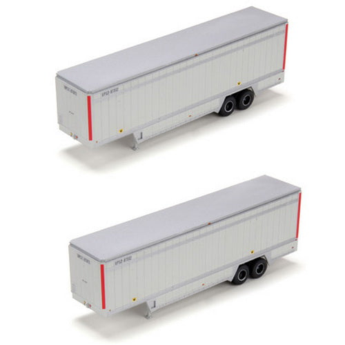 Athearn 27956 HO Red/Vertical UPSZ 40' Pacel Trailer Ready To Roll (Pack of 2)