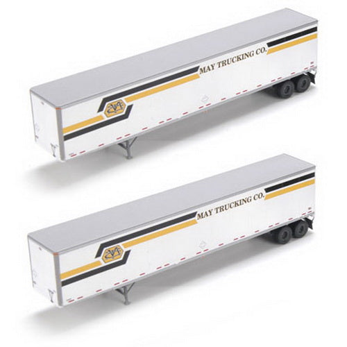 Athearn 28420 HO May Trucking 53' Wabash Duraplate Trailers # 2 (Set of 2)