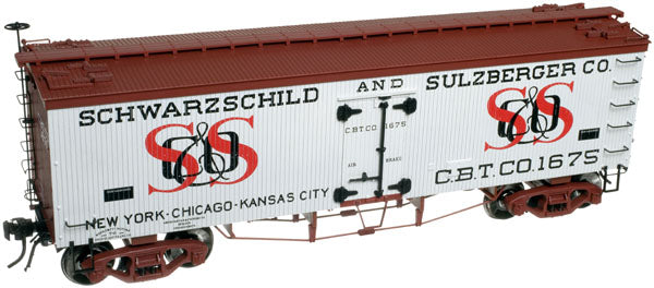 Atlas 3002405 O 2-Rail Scwarzchild & Sulzberger 36' Wood Reefer