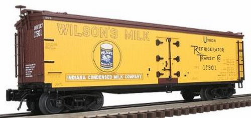 Atlas 8199-2 O Wilson's Milk 40' Wood Reefer #17501 (3 Rail)