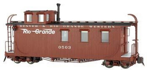 Bachmann 88797 G Spectrum D&RGW Long Caboose (Metal Wheels) #0503
