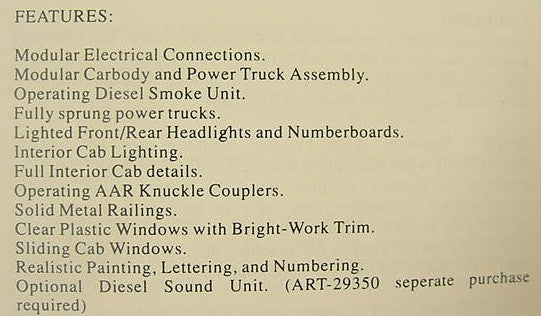 Aristo-Craft 22125 G Norfolk Southern U25B Diesel Locomotive