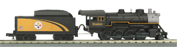 MTH 33-1026-1 O Gauge Pittsburgh Steelers 2-8-0 Steam Locomotive & Tender w PS2