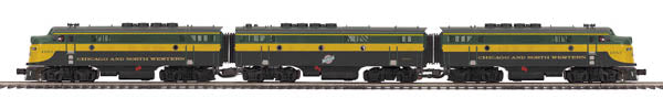 MTH 20-20156-2 C&NW F-3 ABA Diesel Locomotive Set w/PS 2.0 #4057/4057B/4059