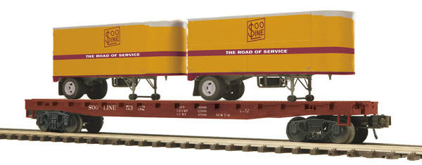 MTH 20-98819 SOO Line Flat Car w/2 pups