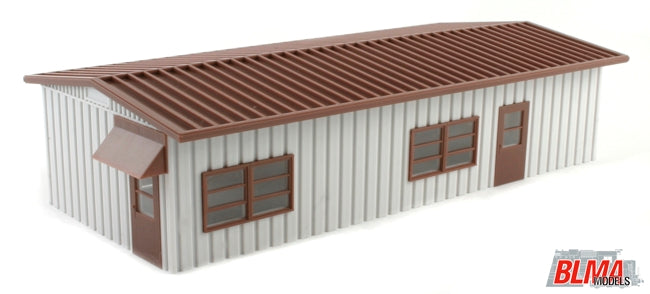 BLMA Models 500 N Scale White & Brown Modern Yard Office-Assembled