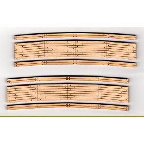 Blair Line 026 N Wood Grade Crossing 10"-12" Curved 11' Ra.Laser-Cut (Pack of 2)