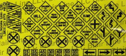 Blair Line 106 HO Scale Warning Signs #2
