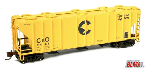 BLMA Models 11031 N PS-4000 Covered Hopper, Chessie/C&O #2401