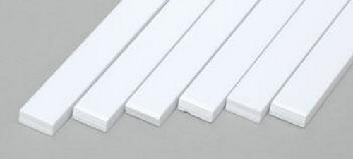 Evergreen Scale Models 179 .100" x .250" x 14" Polystyrene Strips (Pack of 6)