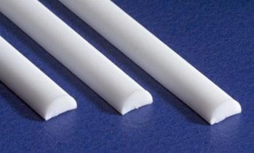 Evergreen Scale Models 241 .060" x 14" Polystyrene Half Round (Pack of 5)