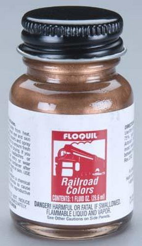 Floquil F110105 Copper Metallic Railroad Colors Enamel Paint - 1 oz. Bottle