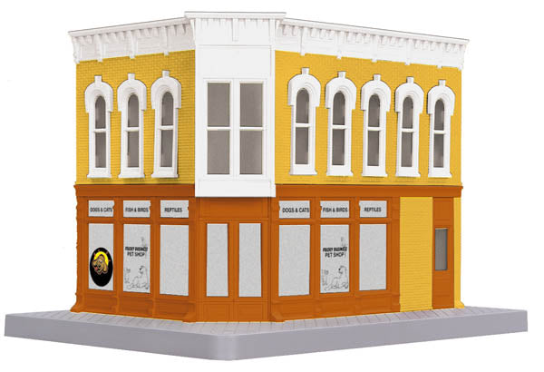 MTH 30-90388 Frisky Business Pet Shop Corner Building w/ Blinking Sign