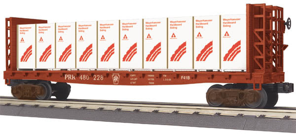 MTH 30-76416 PRR Bulkhead Flat Car w/Load