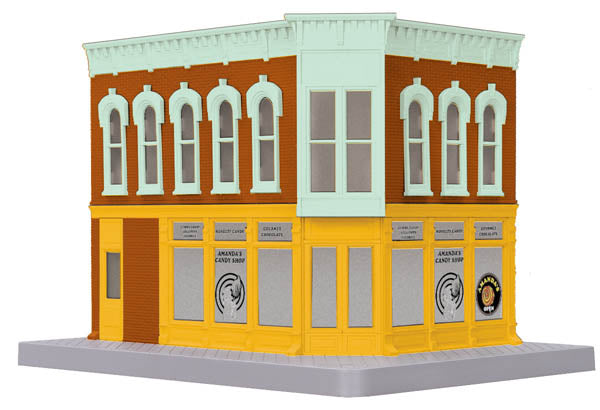 MTH 30-90390 Amanda's Candy Shop Oppisite Corner Building w/Blinking Signal
