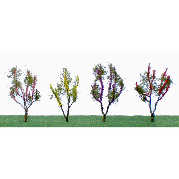 JTT Scenery Products 95503 HO 0.75-1" Assorted Flower Trees (Set of 48)