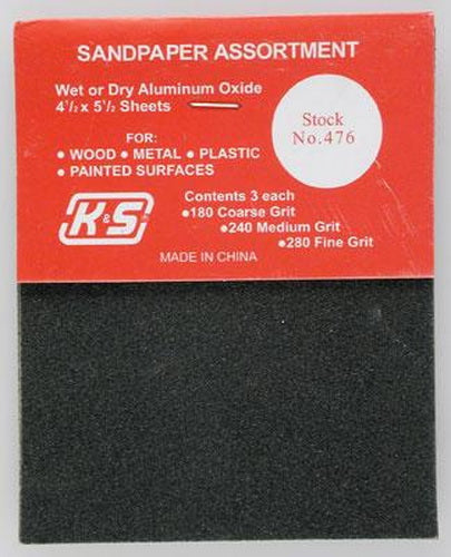 K&S 476 Sandpaper Assortment