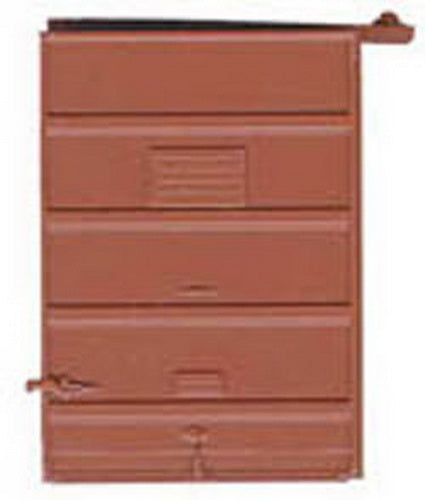 Kadee 2238 HO 7' Foot 5 Panel Superior High Tack Board Doors in Red Oxide