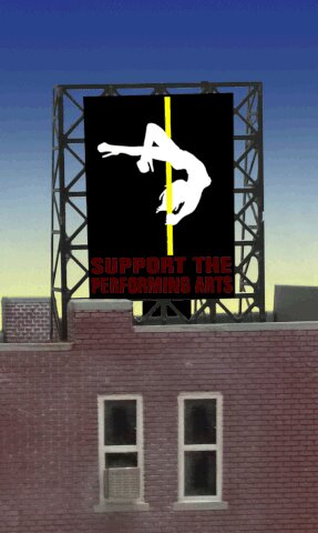 Miller Engineering 44-6152 HO/N Small Performing Arts Billboard