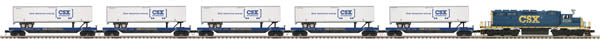 MTH 20-20153-1 CSX SD40-2 O Gauge Diesel Freight Train Set w/PS 2.0