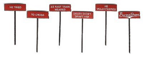 LaBelle 7651 Burma Shave Sign Set #1