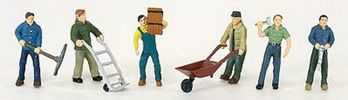 Life Like 1596 HO Railroad Workers Figures (Set of 6)