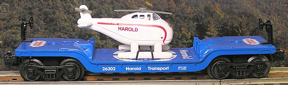 Lionel 6-26326 O TTT Flatcar w/Harold The Helicopter