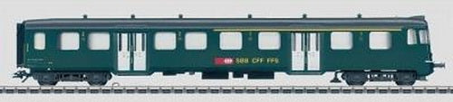 Marklin 43410 Swiss Federal Railways Lightweight Steel CabControl Car