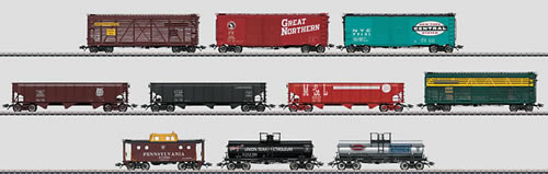 Marklin 45642 American Freight Car Set - 10 Cars