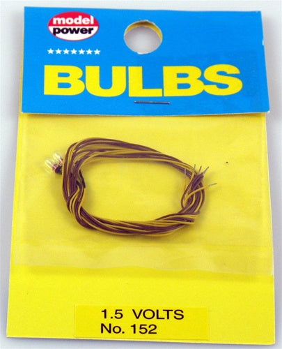 Model Power 152 1.5Volt Grain of Rice Clear Bulbs (Pack of 3)