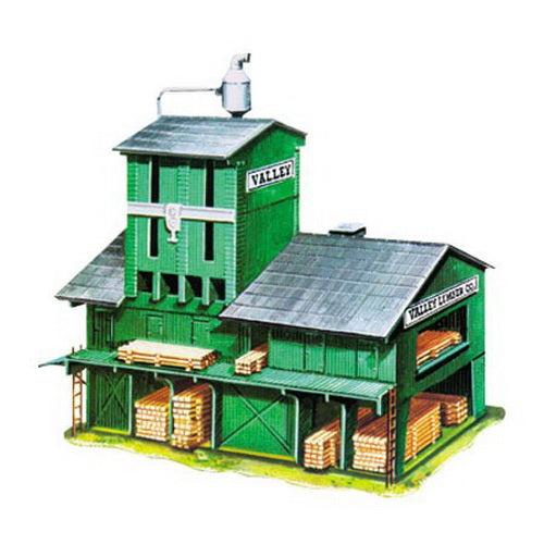 HO Scale Valley Rural Lumber Mill Building Kit
