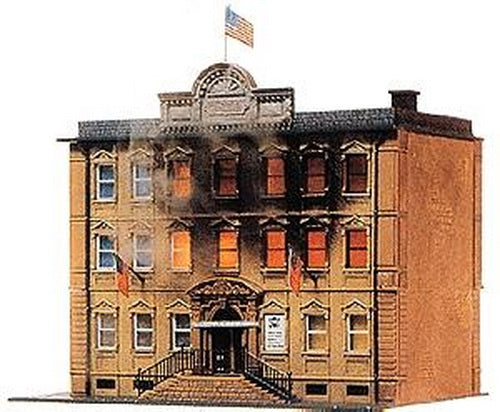 Model Power 470 HO Scale IRS on Fire Building Kit