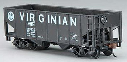 Model Power 98071 HO 36' 2-Bay Open Hopper Virginian W/Knuckle Couplers